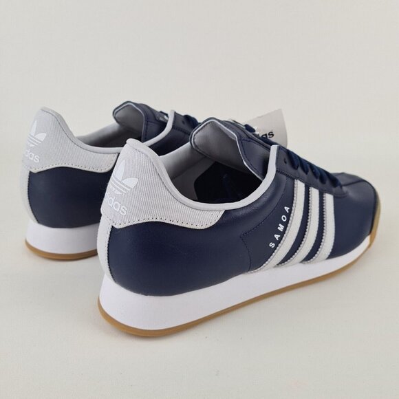 adidas Originals SAMOA Blue Grey Mens Shoes Leather Sneakers - Picture 5 of 11